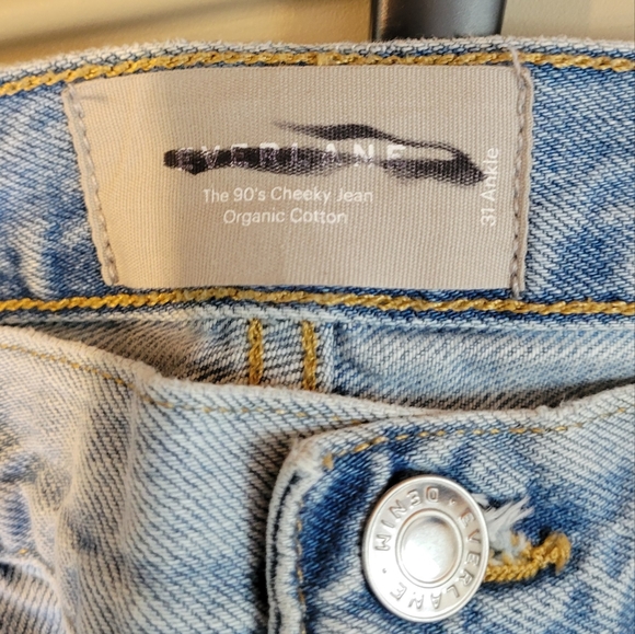 Everlane '90s Cheeky Jean in Vintage Sunbleached Wash size 31 29 Ankle - Picture 3 of 8